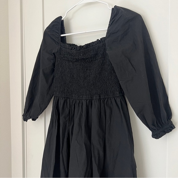 Mod Ref Black Cotton Shirred Dress - Picture 8 of 10